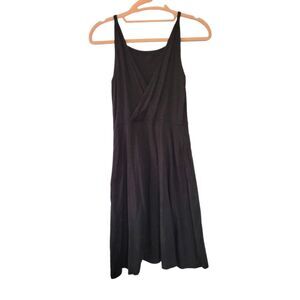 Toad & Co Black Organic Cotton & Lyocell Mini Dress Size XS Athleisure